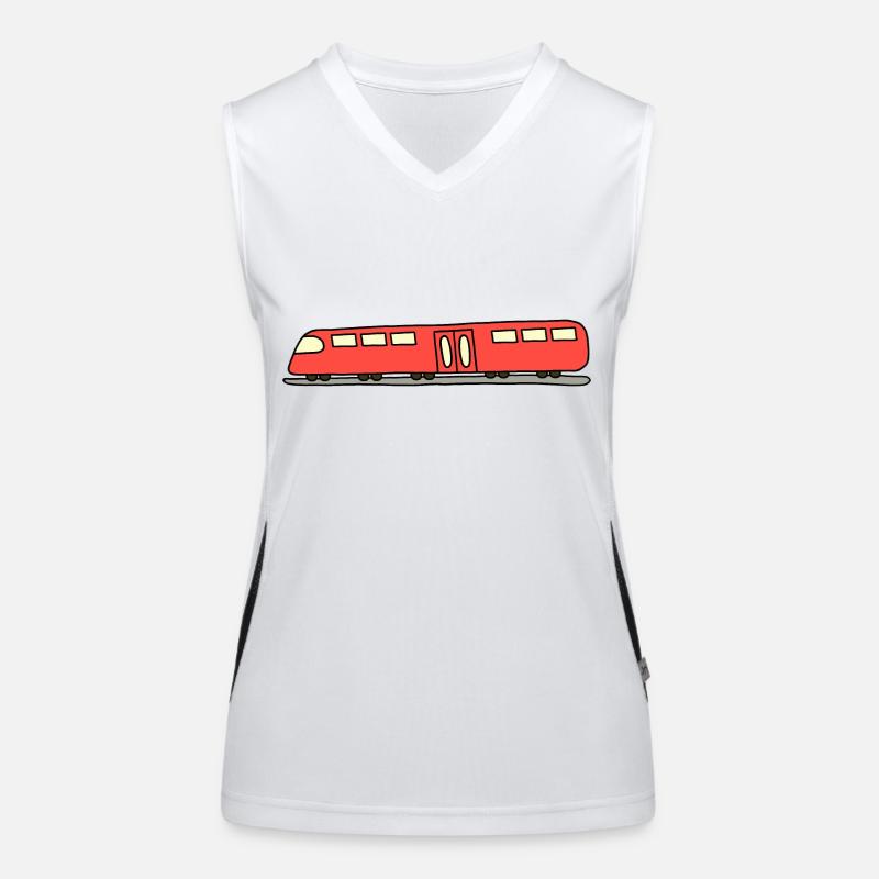 Train rouge Débardeur respirant contrasté Femme