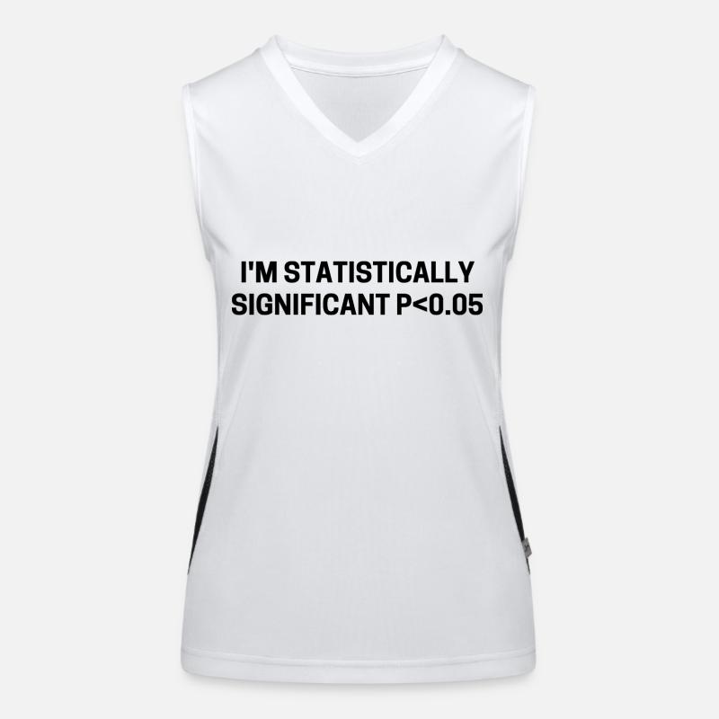Ich bin statistisch signifikant p<0,05 Funktionelles Kontrast-Tank Top für Frauen