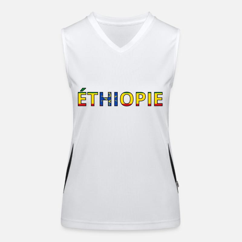Drapeau éthiopie Débardeur respirant contrasté Femme