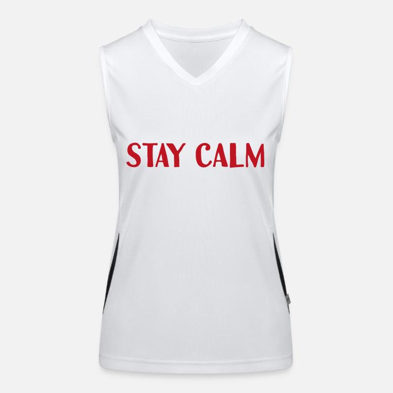 Restez calme Débardeur respirant contrasté Femme