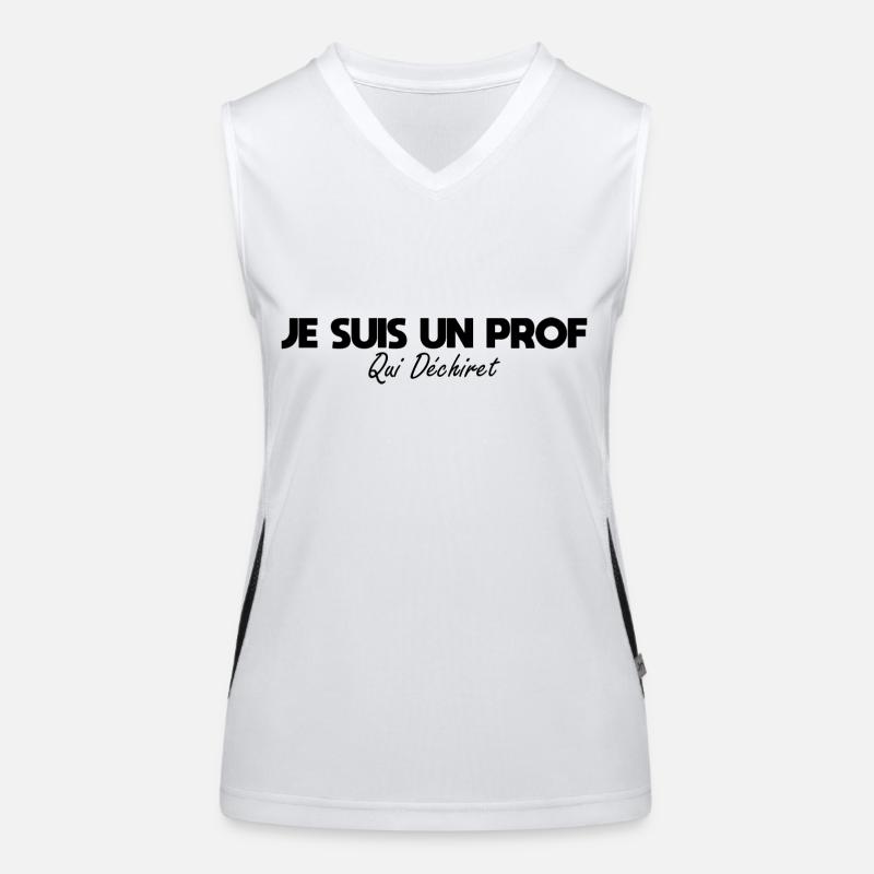 Je suis un prof qui déchire Débardeur respirant contrasté Femme