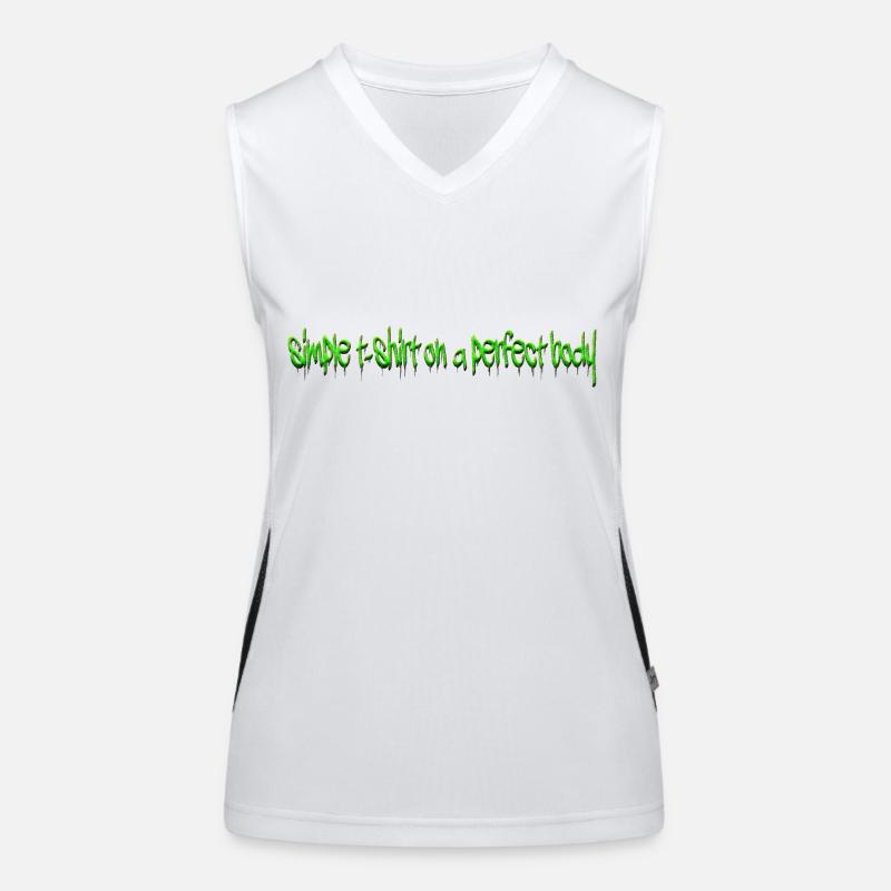 Einfaches T-Shirt mit perfektem Körper Funktionelles Kontrast-Tank Top für Frauen