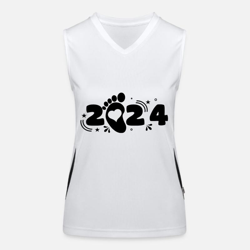 Dad 2024 Baby Shower Gift Women's Functional Contrast Tank Top