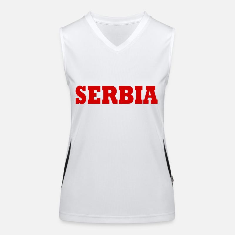 Serbien Funktionelles Kontrast-Tank Top für Frauen