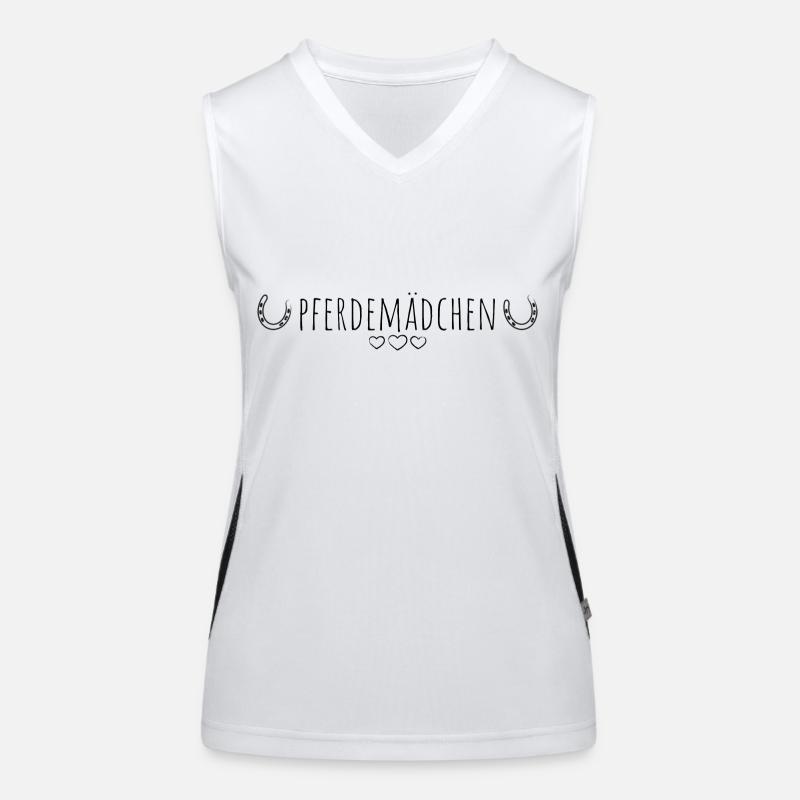 Pferdemädchen Funktionelles Kontrast-Tank Top für Frauen
