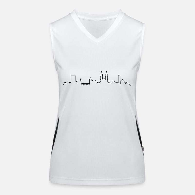 Skyline Basel Funktionelles Kontrast-Tank Top für Frauen