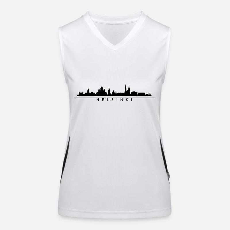 Skyline - Helsinki Funktionelles Kontrast-Tank Top für Frauen