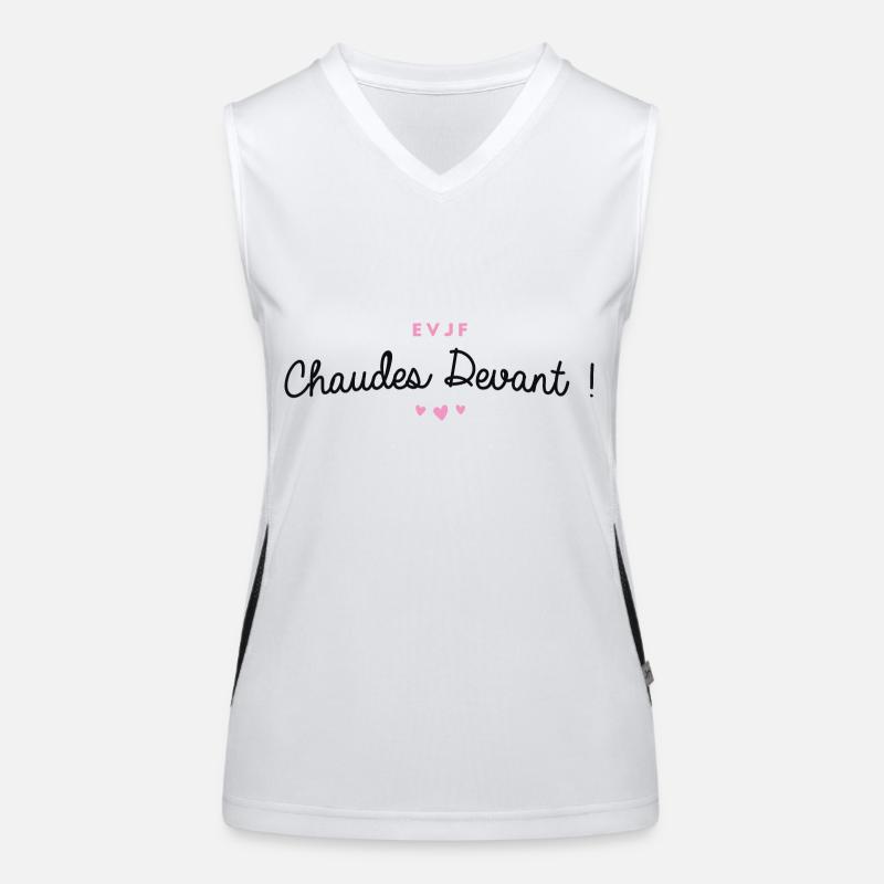 T-shirt EVJF "Chaudes Devant !" Débardeur respirant contrasté Femme