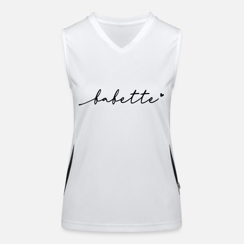 Babette Cursive Name Women's Functional Contrast Tank Top