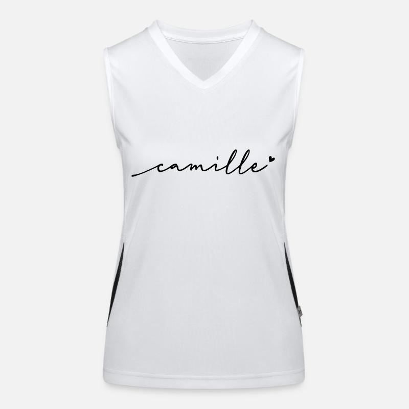 Nom cursif de Camille Débardeur respirant contrasté Femme