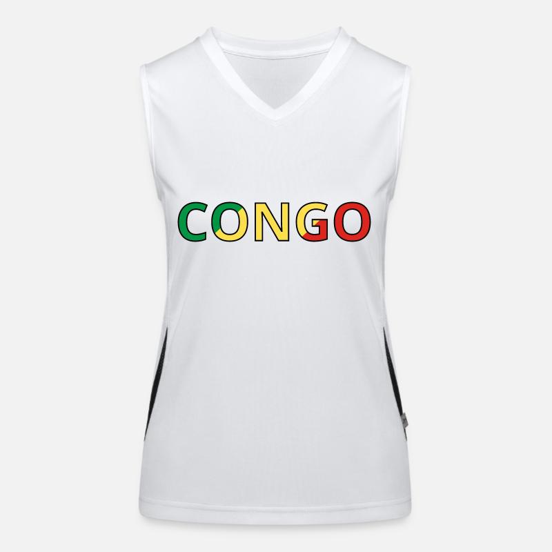 Congo Flag Women's Functional Contrast Tank Top