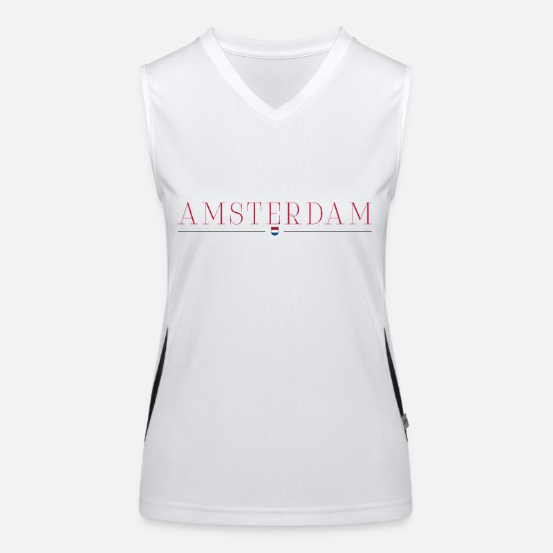 Amsterdam, Netherlands Style Design T-Shirt Women's Functional Contrast Tank Top