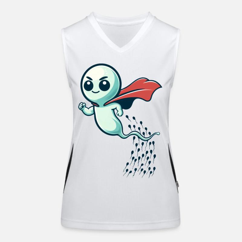 Super Samenspender Sperma Lustiger Vatertag Funktionelles Kontrast-Tank Top für Frauen