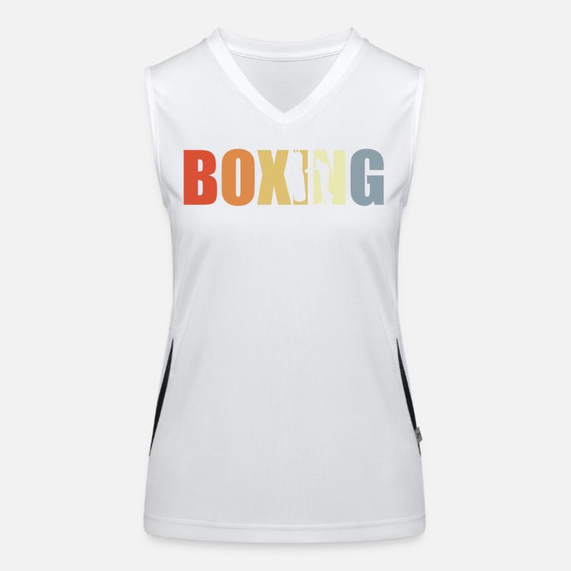 Boxe Vintage Look Débardeur respirant contrasté Femme