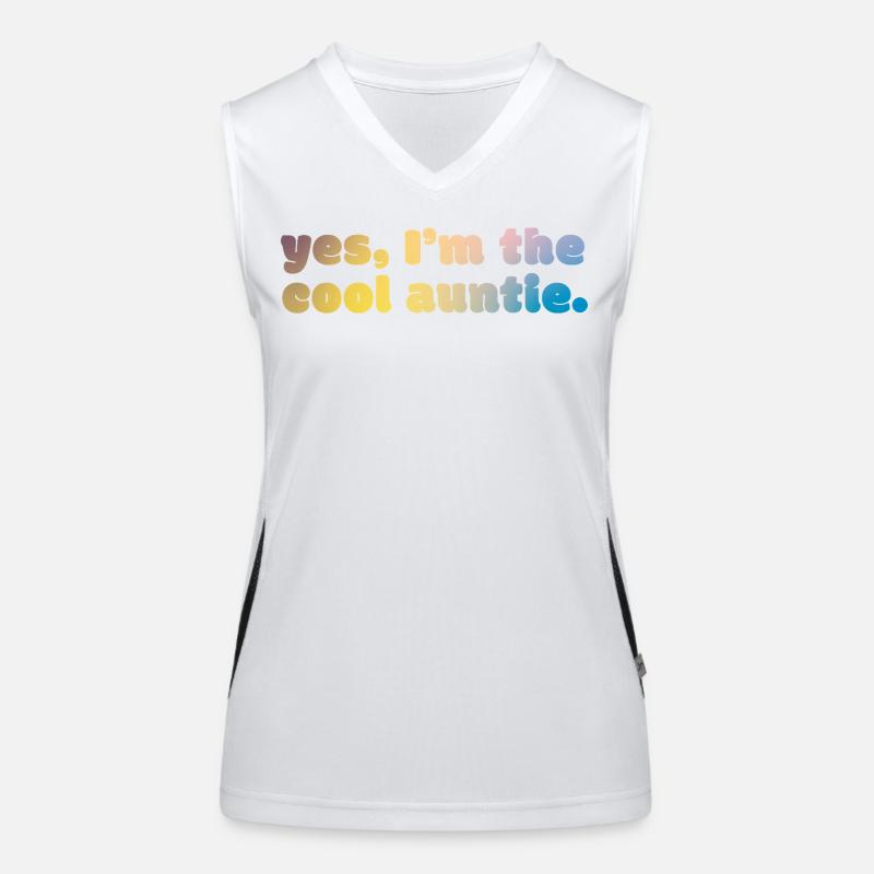 Cool Auntie Statement Funktionelles Kontrast-Tank Top für Frauen