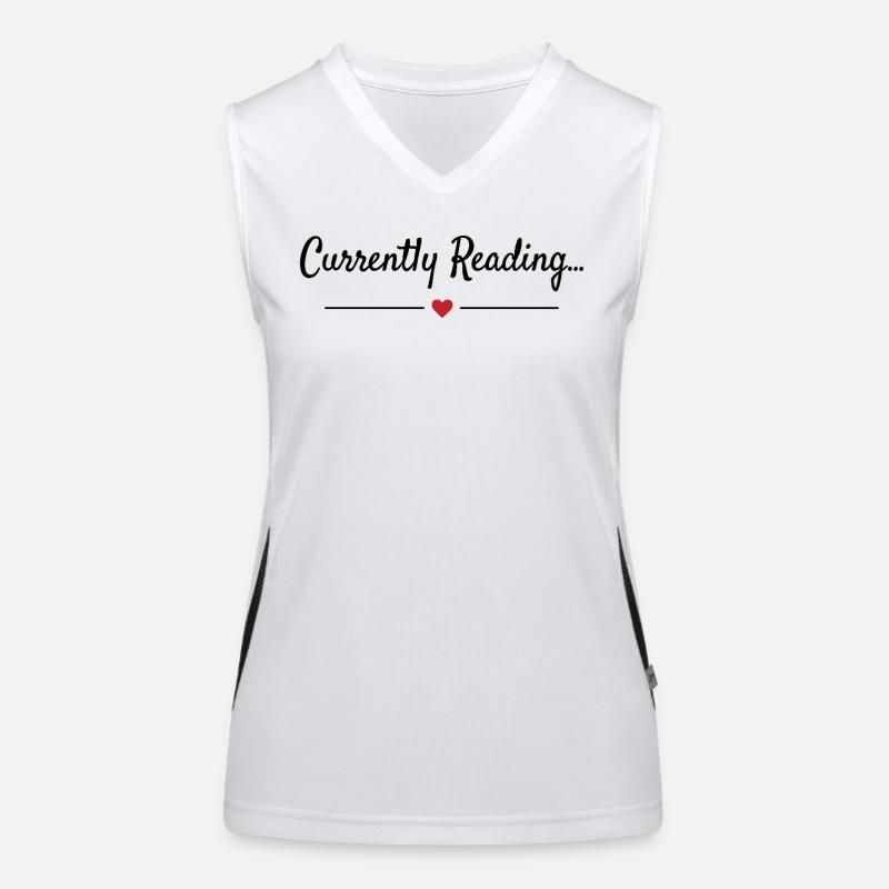 Currently Reading Bücherwurm Spruch Funktionelles Kontrast-Tank Top für Frauen