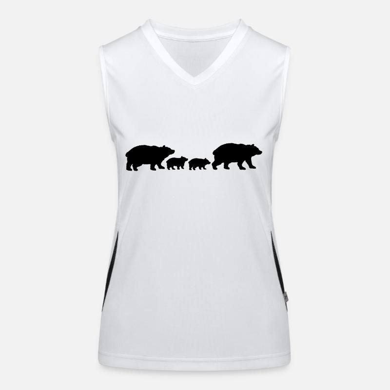 Familie Babys Bären Funktionelles Kontrast-Tank Top für Frauen