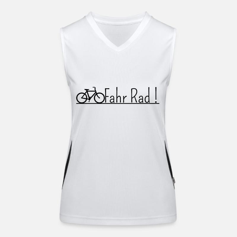 Fahr Rad Funktionelles Kontrast-Tank Top für Frauen