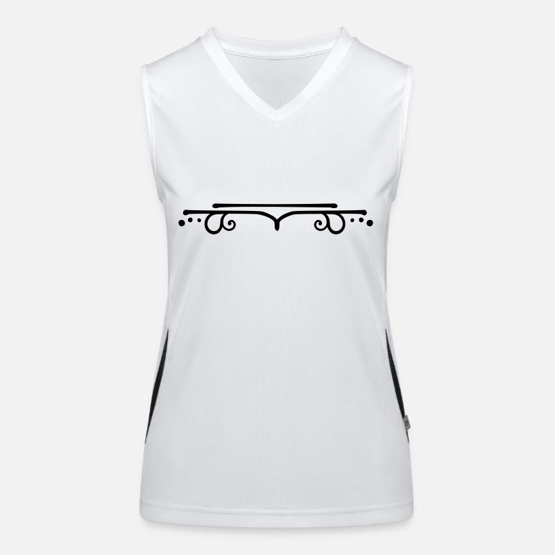 Schnörkel Linie gerade Funktionelles Kontrast-Tank Top für Frauen