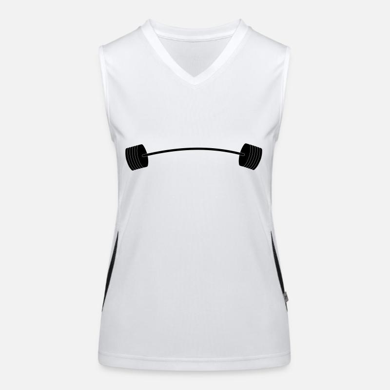 Hantel-gebogen Funktionelles Kontrast-Tank Top für Frauen