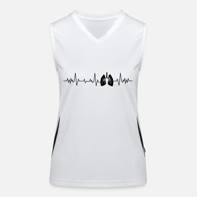 Heartbeat, lungs Women's Functional Contrast Tank Top