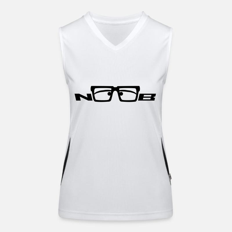 Noob Glasses Face Comic Nerd Funktionelles Kontrast-Tank Top für Frauen