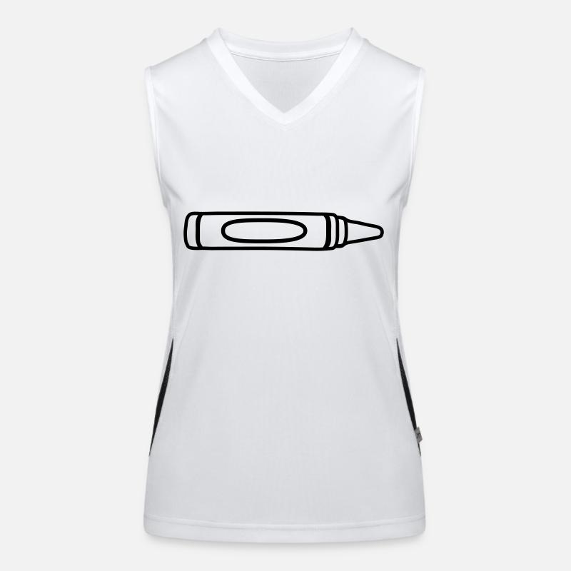 Contour wax crayon cool design Women's Functional Contrast Tank Top