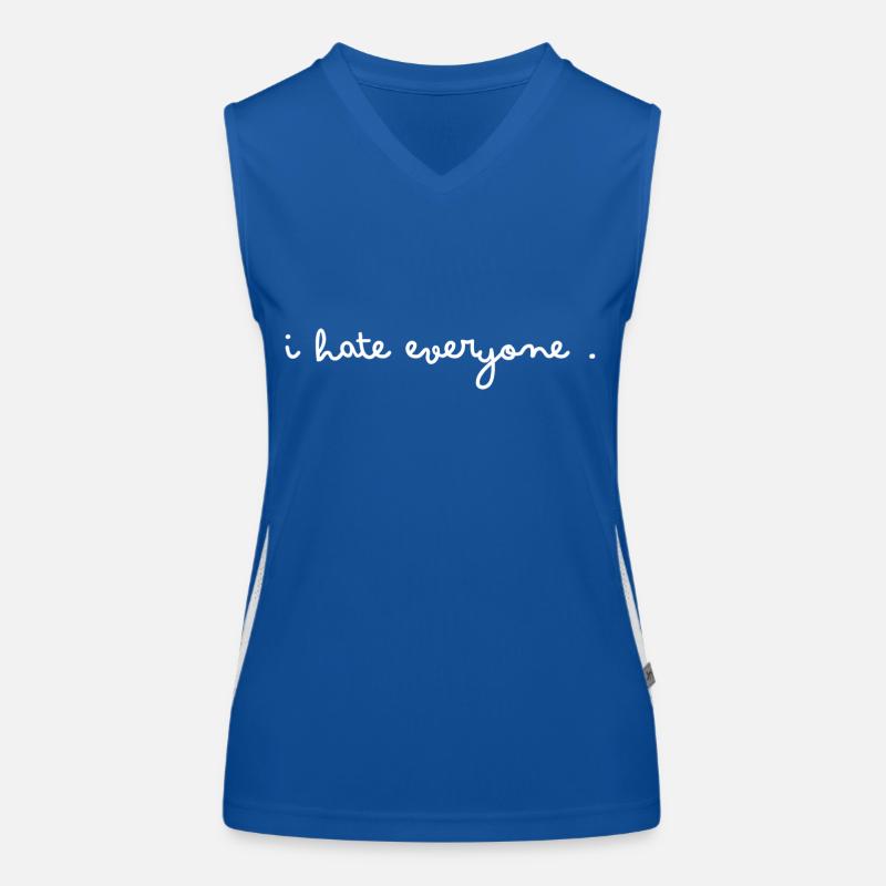 I hate everyone Women's Functional Contrast Tank Top