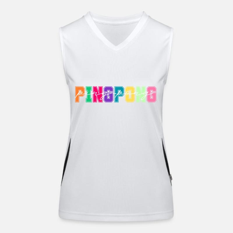 Ping pong colors - ping pong lover gift Women's Functional Contrast Tank Top