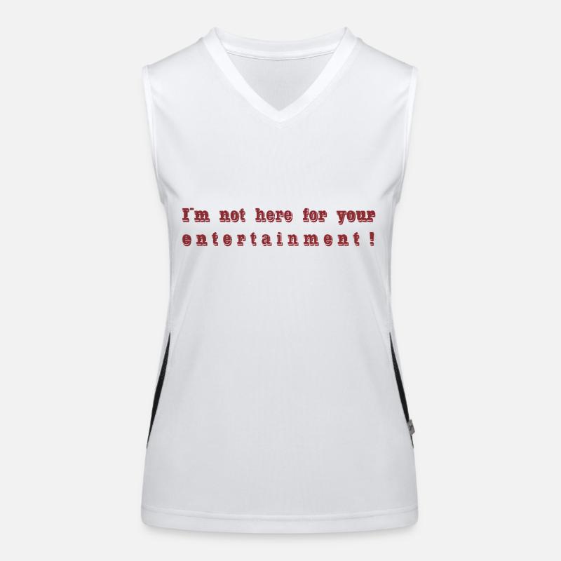 Je ne suis pas là pour vous divertir Débardeur respirant contrasté Femme