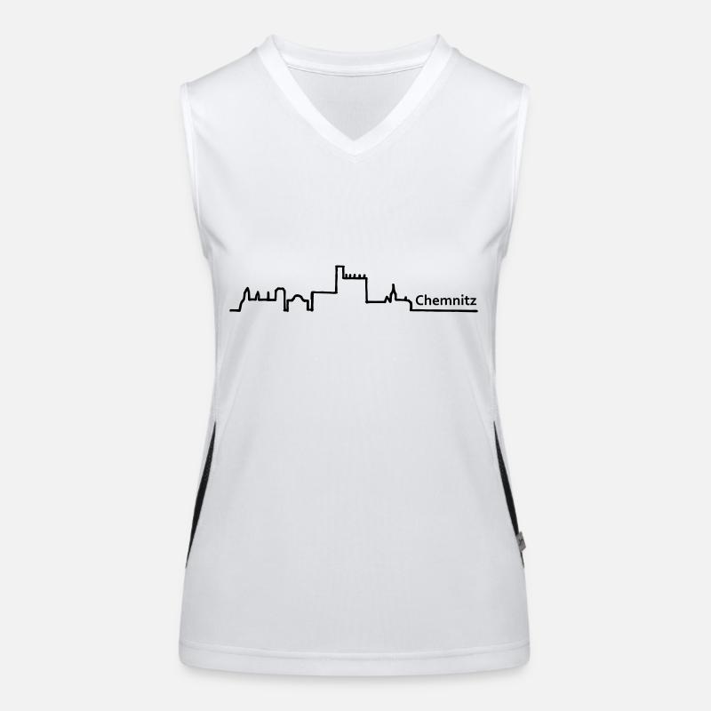 Chemnitz skyline Women's Functional Contrast Tank Top