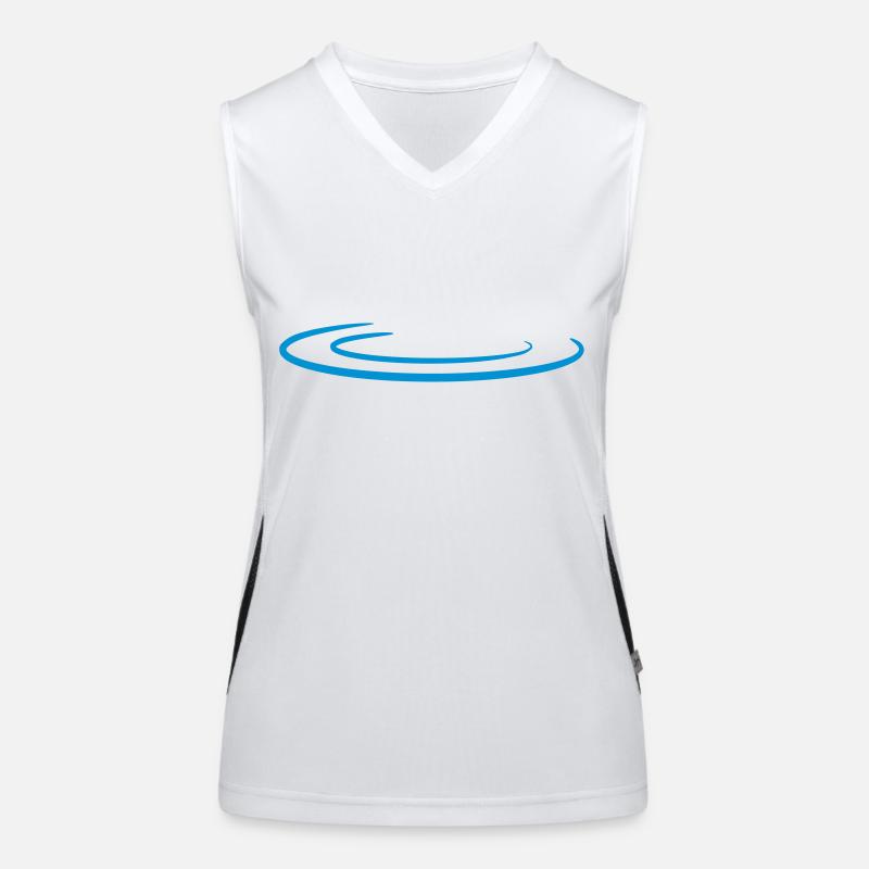 Water Drop Wave Funktionelles Kontrast-Tank Top für Frauen