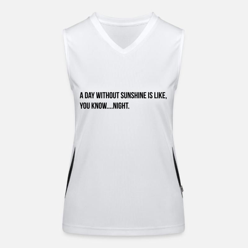 a day without sunshine Women's Functional Contrast Tank Top