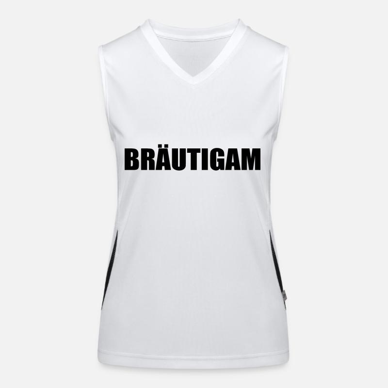 bräutigam Funktionelles Kontrast-Tank Top für Frauen
