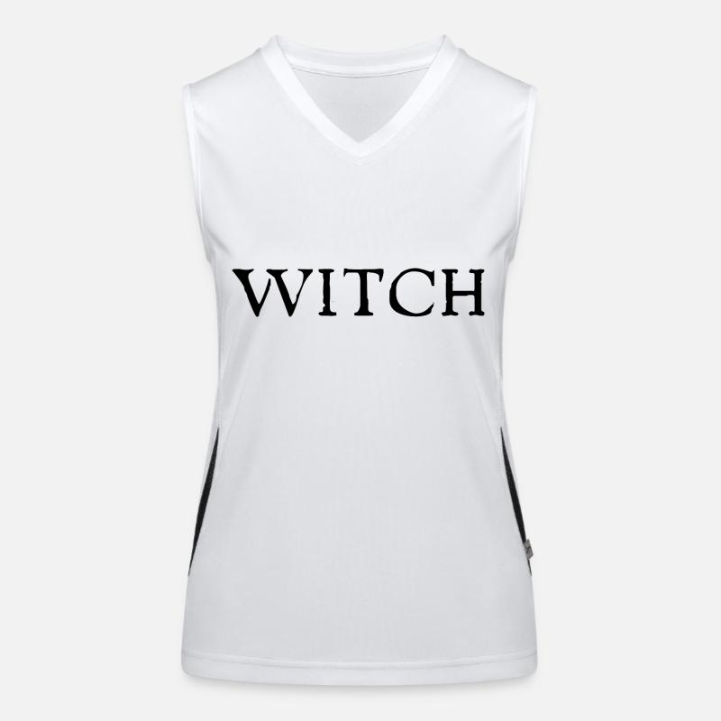 Sorcière Chaudron Sorcière Horreur Halloween Costume Cadeau Débardeur respirant contrasté Femme