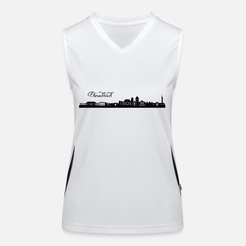 Osnabrücker Skyline Funktionelles Kontrast-Tank Top für Frauen