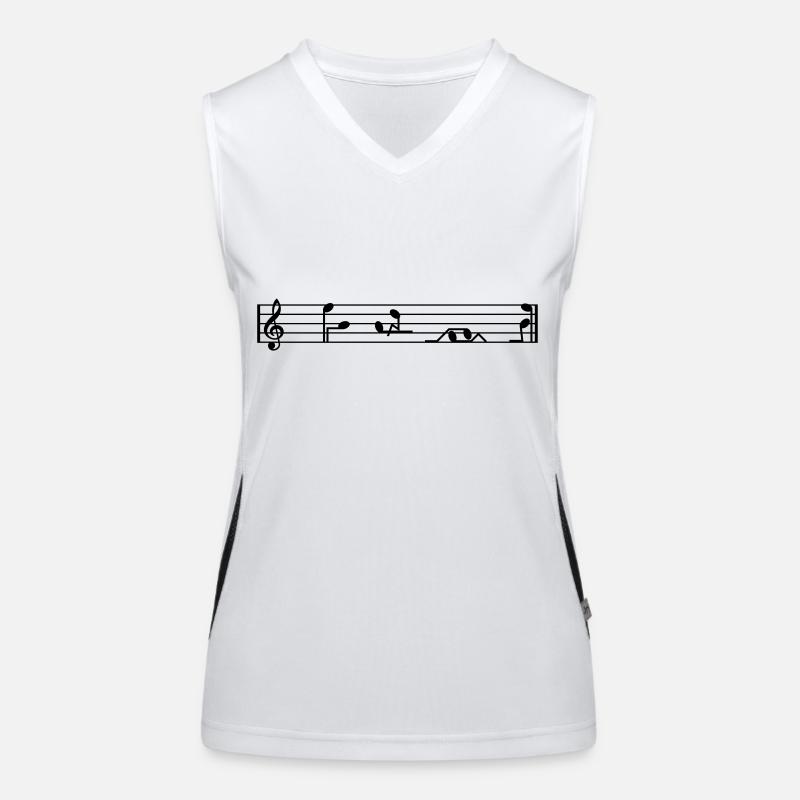 notes de musique Débardeur respirant contrasté Femme