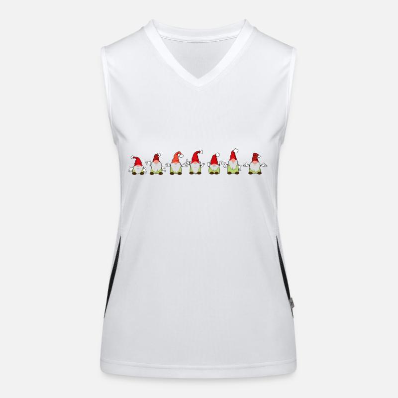 sieben Weihnachtswichtel Funktionelles Kontrast-Tank Top für Frauen
