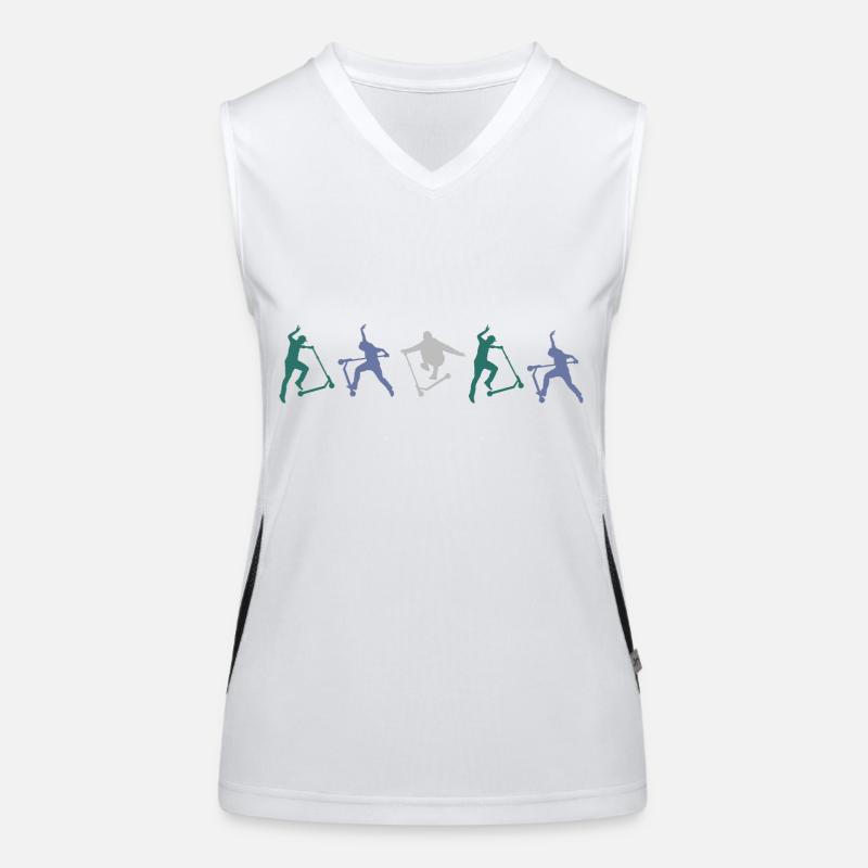 stuntscooter rollerscooter scooter e-scooter-pro Funktionelles Kontrast-Tank Top für Frauen