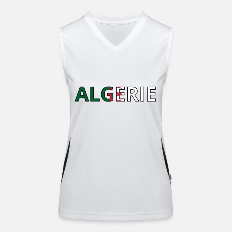 Drapeau Algérie Débardeur respirant contrasté Femme