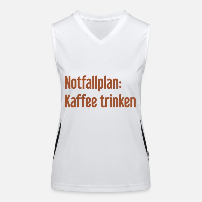Kaffee-Notfallplan Funktionelles Kontrast-Tank Top für Frauen