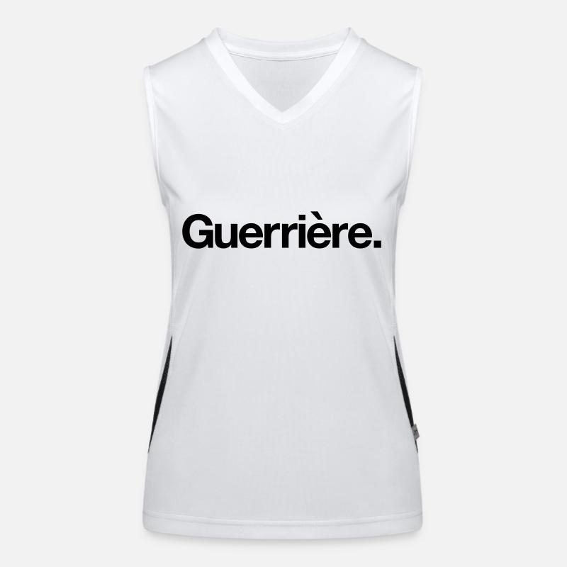 Guerrière. Débardeur respirant contrasté Femme