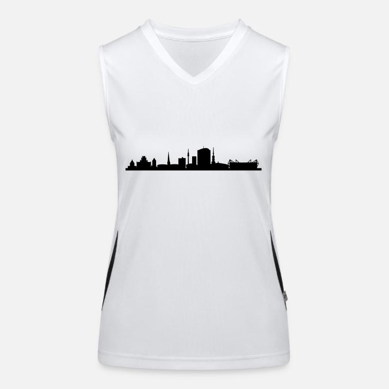 Skyline Dortmund Funktionelles Kontrast-Tank Top für Frauen