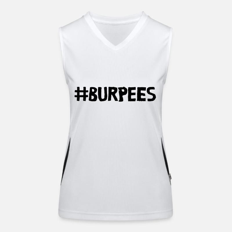 Burpees Hashtag Funktionelles Kontrast-Tank Top für Frauen