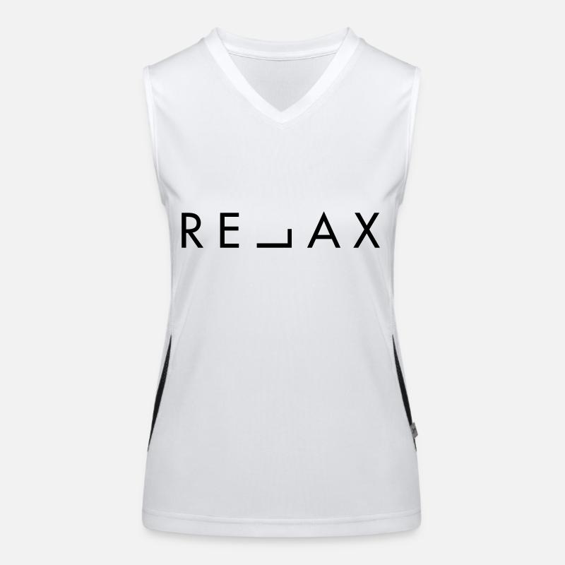 RELAX - Women's Functional Contrast Tank Top - white/black