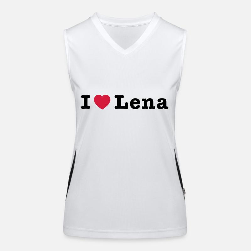 I Love Lena 1 Women's Functional Contrast Tank Top