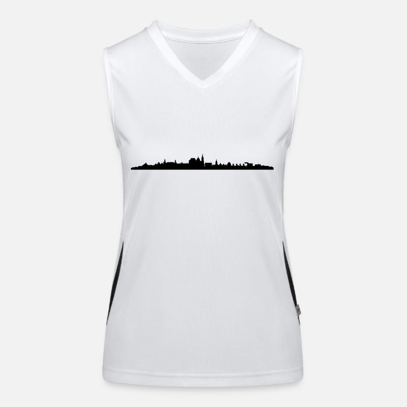 Skyline Aachen Funktionelles Kontrast-Tank Top für Frauen