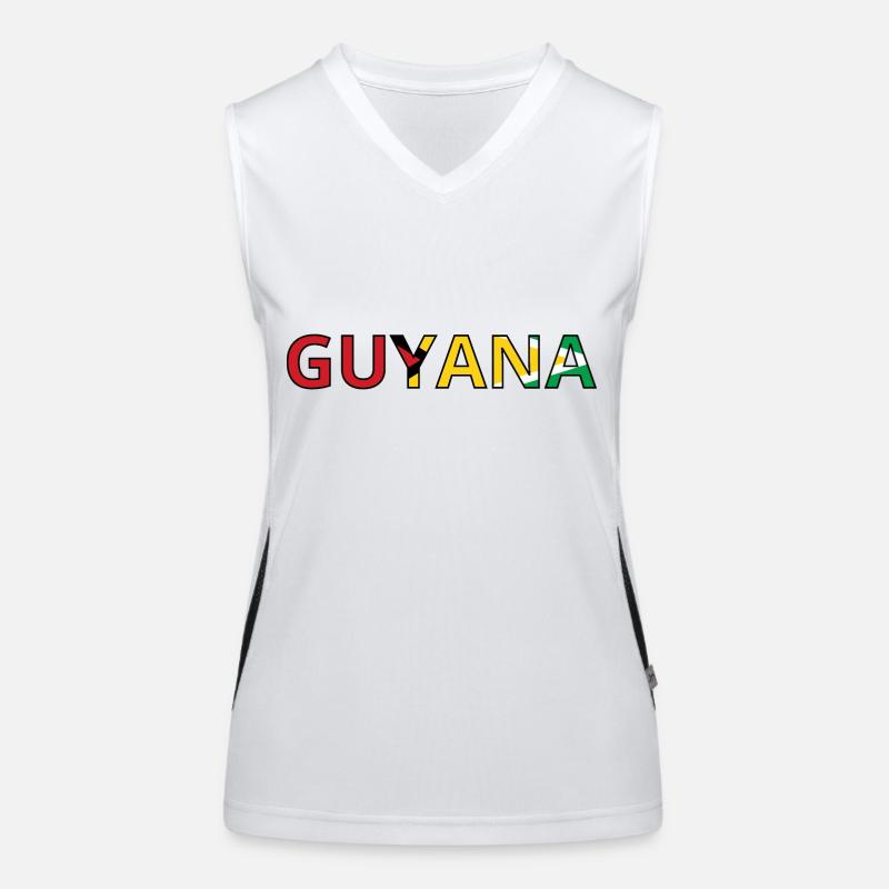 Drapeau Guyana Débardeur respirant contrasté Femme