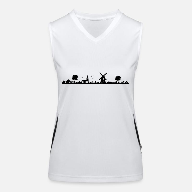 Skyline - Spreewald Funktionelles Kontrast-Tank Top für Frauen