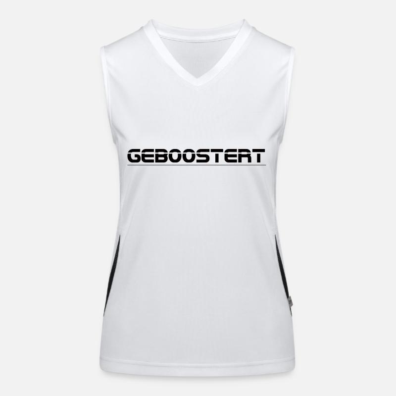 Geboostert schwarz Funktionelles Kontrast-Tank Top für Frauen